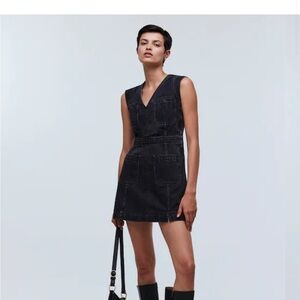 Madewell Black Denim Mini Dress